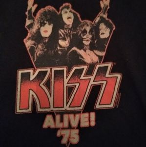 KISS ALIVE 75 ROCK MUSIC LIVE ALBUM T SHIRT - Size  Small